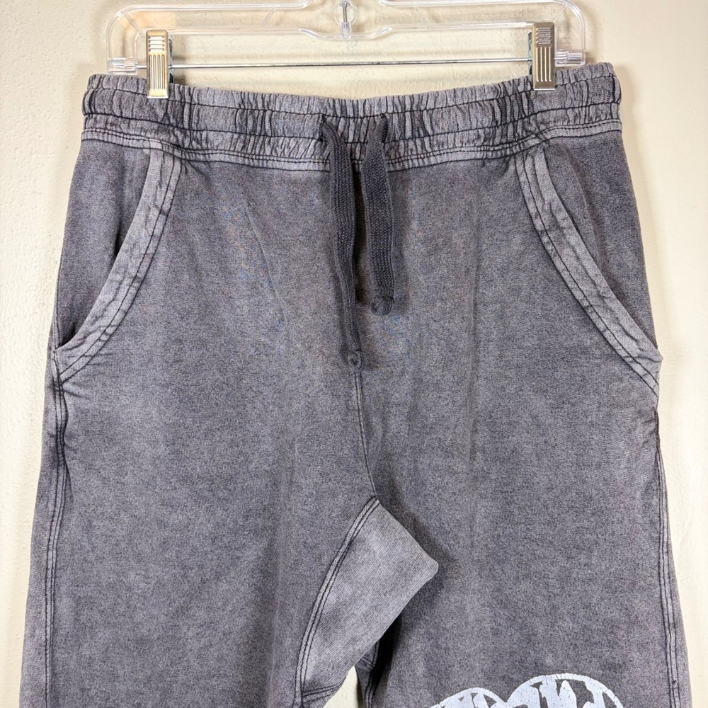 Love and Farewell Mineral Wash Butterfly Heart Joggers Charcoal Sweatpants M - Picture 3 of 13
